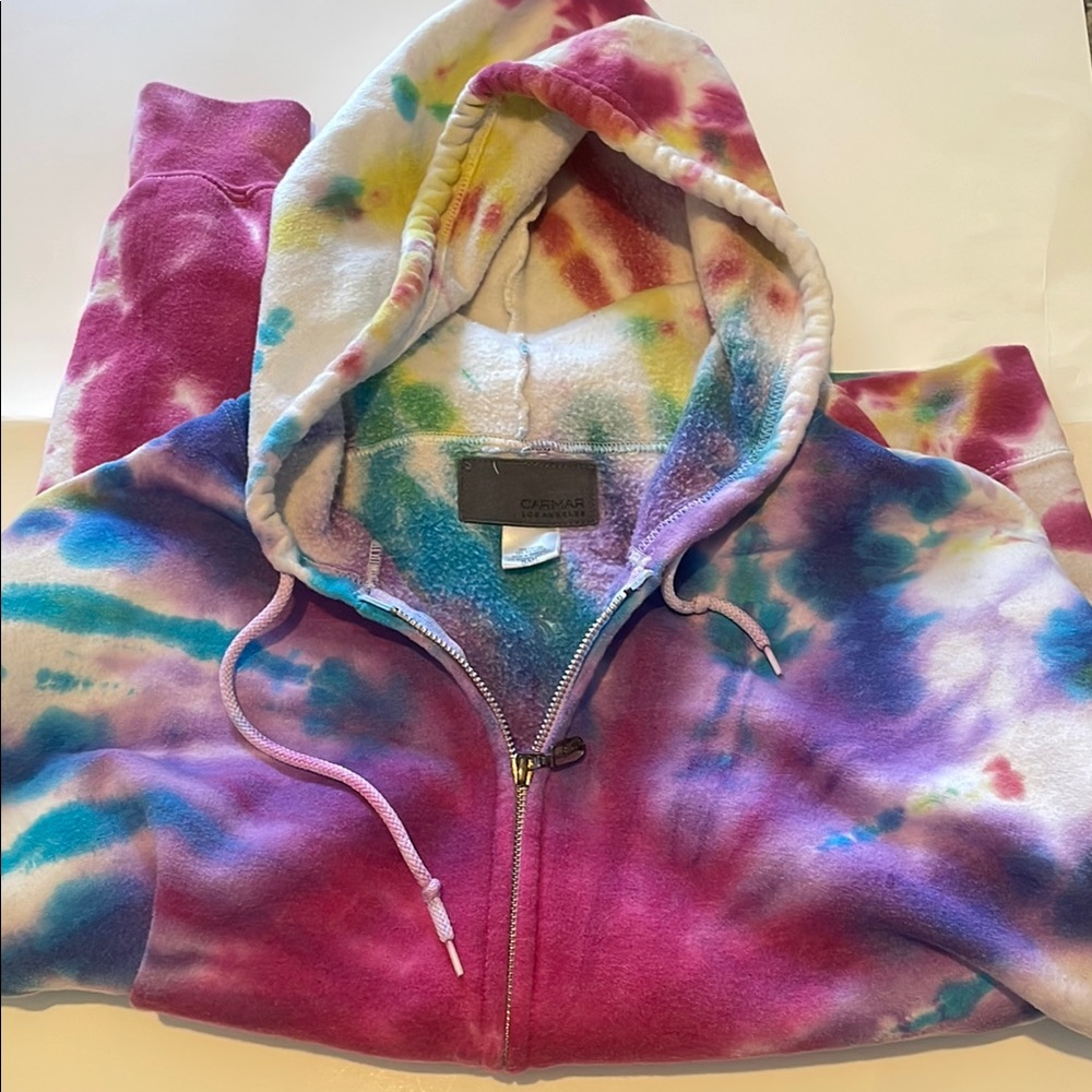 Carmar Multicolor Tie-Dye Zip Hoodie